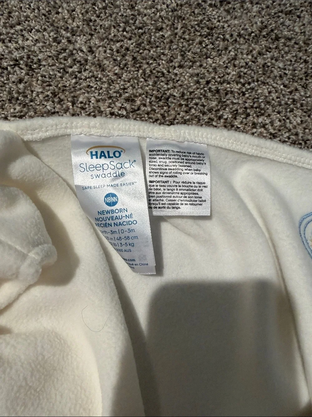 Halo Cream Sleep Sack with Pink Valentine and White Carrot Bibs